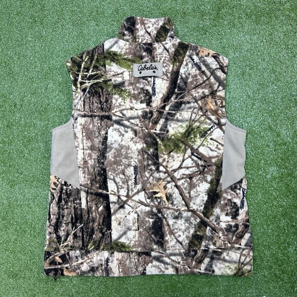 Cabela’s Full Zip Camouflage Fleece Vest Mens Size Large - Picture 7 of 10